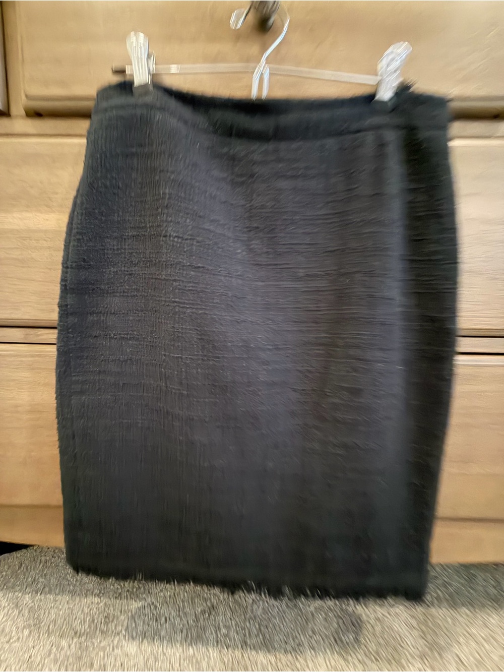 J.Crew Black Tweed Pencil Skirt
